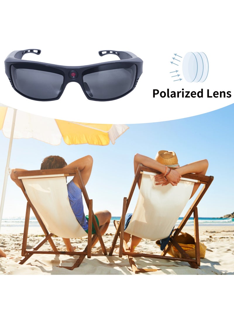 نظارات فيديو بكاميرا صغيرة 1080 بكسل، نظارات شمسية رياضية للتسجيل مع مكبرات صوت لاسلكية BT5.0 نظارات ذكية لمكالمات الكاميرا والموسيقى - Image 4