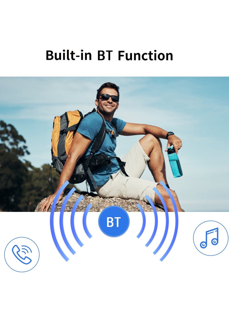 نظارات فيديو بكاميرا صغيرة 1080 بكسل، نظارات شمسية رياضية للتسجيل مع مكبرات صوت لاسلكية BT5.0 نظارات ذكية لمكالمات الكاميرا والموسيقى - Image 3