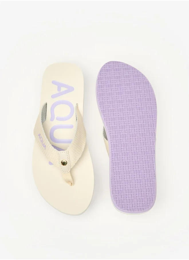 أكوا Women's Printed Thong Slippers