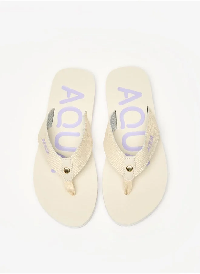 Aqua Women's Printed Thong Slippers