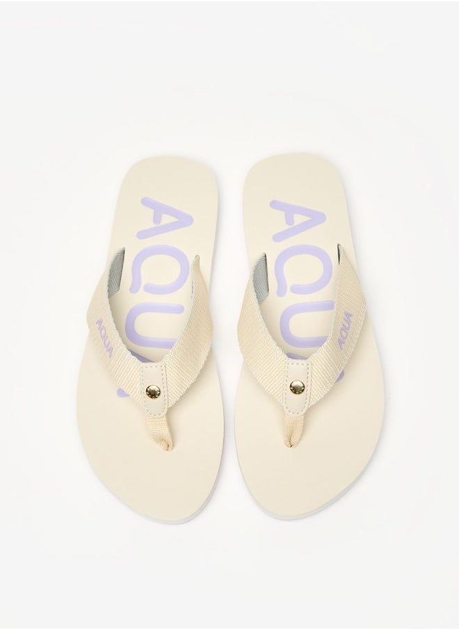 Aqua - شبشب ثونغ مطبوع للنساء - Image 1