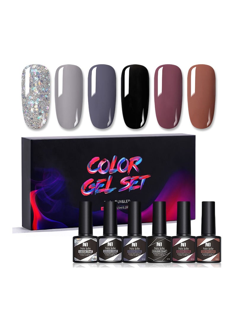 Nee Jolie 6 Pce 8.5ml Nail Polish Set Design Art Salon - Image 1