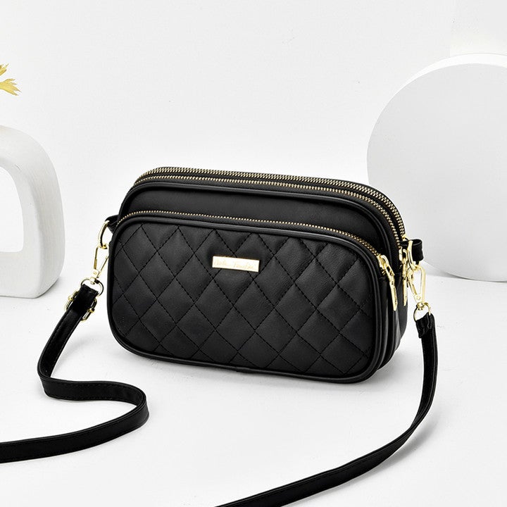 One-Shoulder Crossbody Bag New Arrival 2021 Fashionable Ins Large Capacity Middle-Aged Women'S Soft Leather Rhombic Mother Bag - Image 2