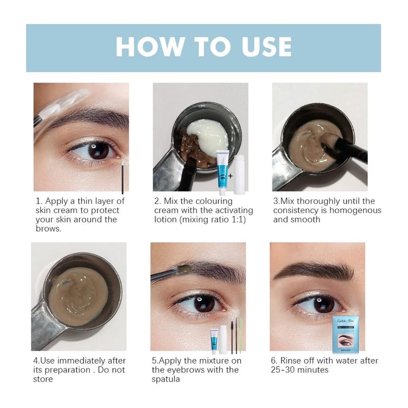 Noise Noies Eyelash & Eyebrow Tint Dye Brushes Professional Kit in Black Color - Image 3