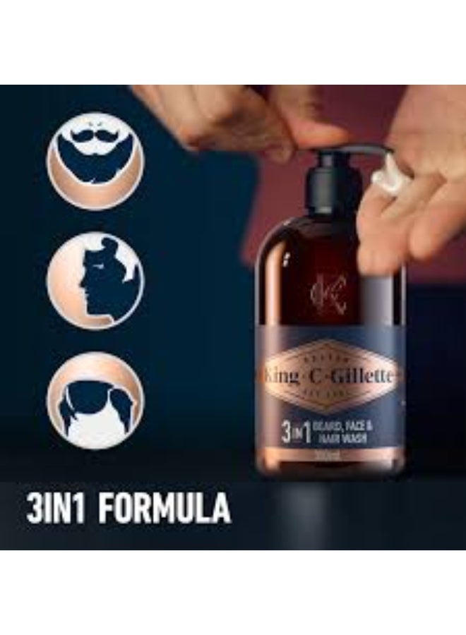 King C. Gillette Beard & Face Wash 350ml - Image 2