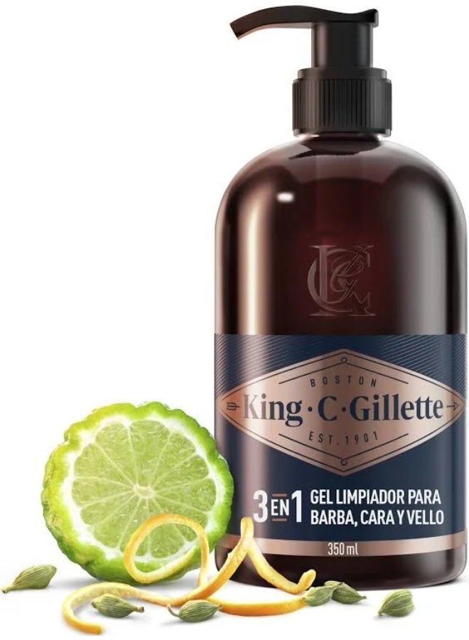 King C. Gillette Beard & Face Wash 350ml - Image 3