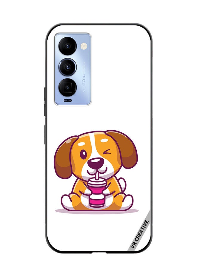 VR CREATIVE Protective Case Cover For Tecno Camon 18/18 P Cute Dog Design Multicolour - Image 1