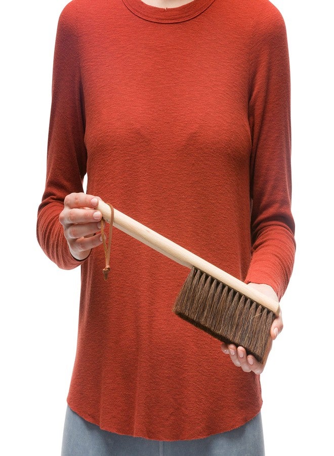 Redecker Horsehair Workshop Brush with Extra-Long Beechwood Handle, Stiff Natural Bristles, 17 Inches, Made in Germany - Image 3