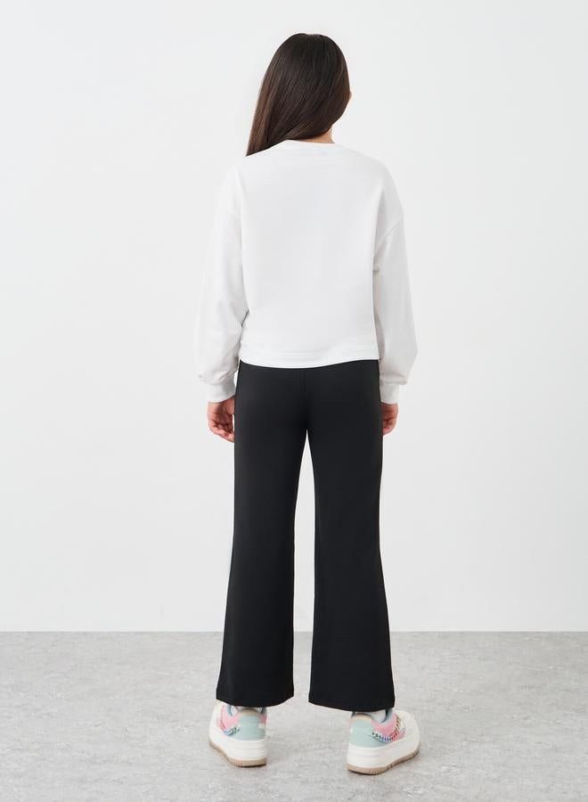 ستايلي طقم من بنطال وسويت شيرت بطبعة جرافيك - Image 4