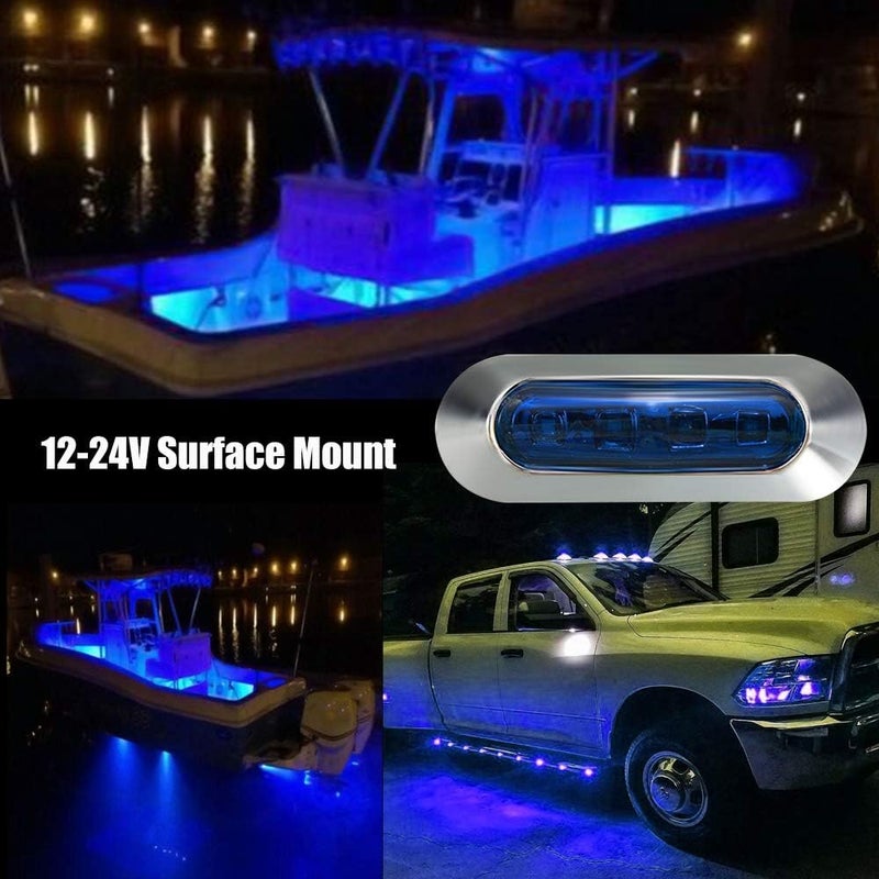ALFU 10PCS Blue LED Side Marker Indicator Lights - Image 2