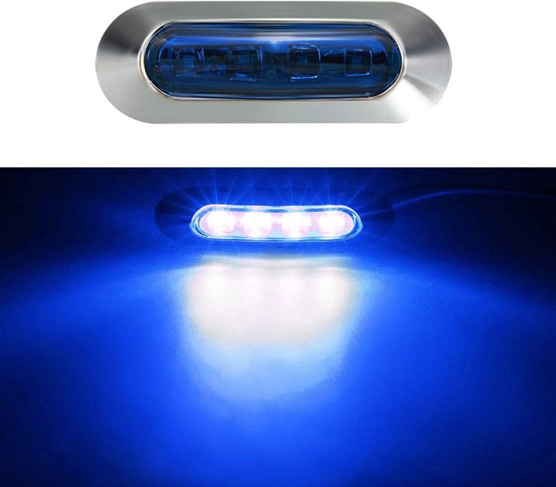ALFU 10PCS Blue LED Side Marker Indicator Lights - Image 3
