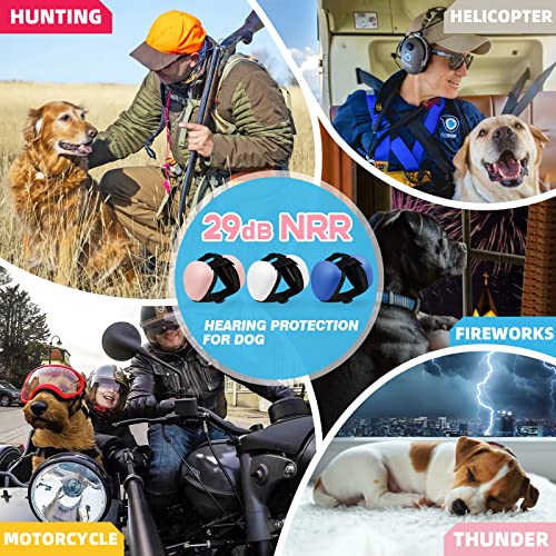 derYEP Dog Earmuffs for Hearing Protection 29dB NRR Ear Muffs Noise Protection (Small, Pink) - Image 2