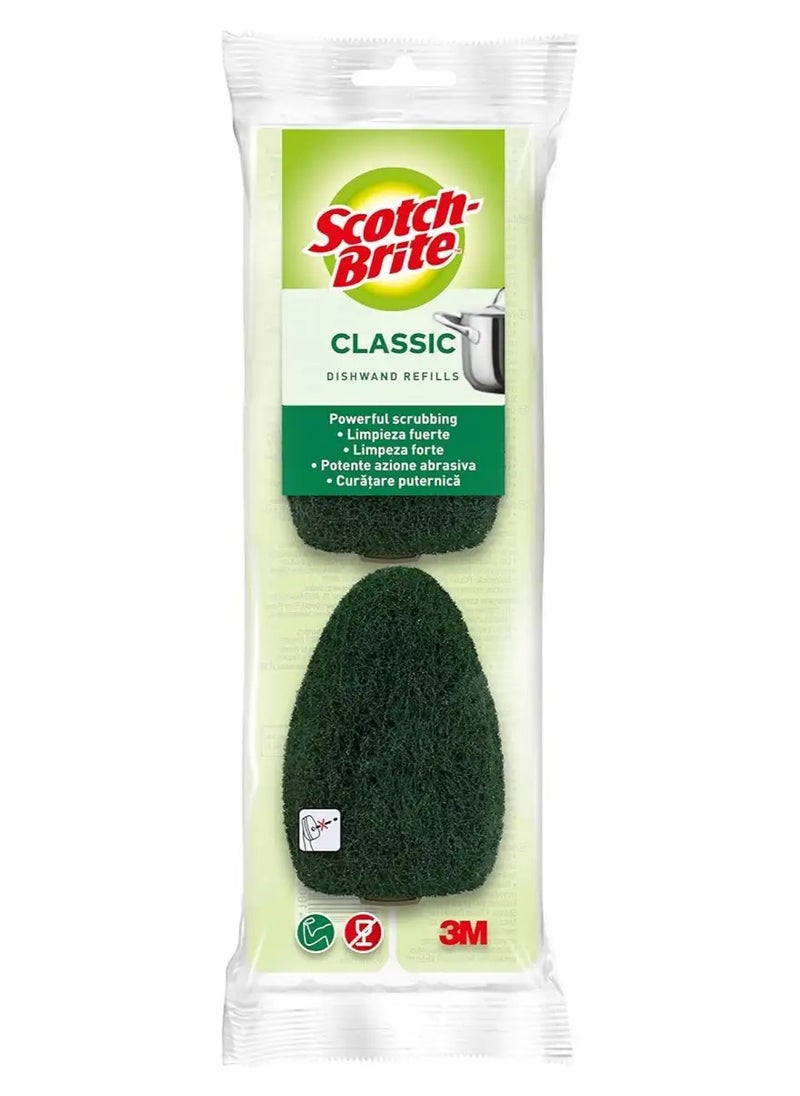Scotch Brite - Dishwand Classic Fibers Hand Brush Refills Green - Image 1