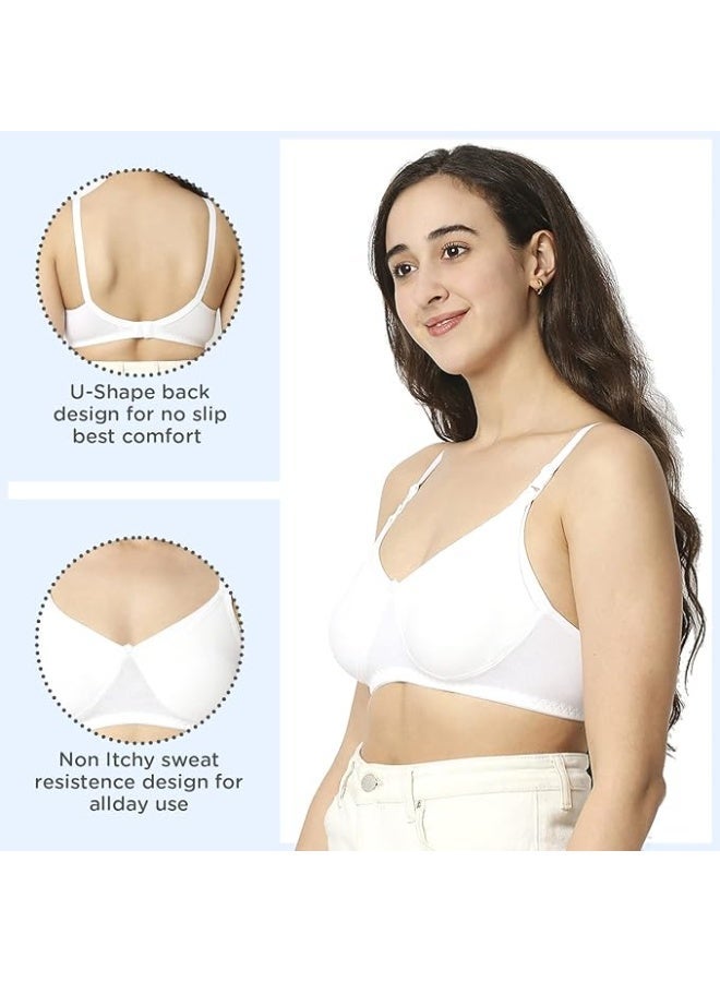 مي مي حمالة صدر قطنية للأمومة والرضاعة من "مي مي" | خالية من الأسلاك والحشوات | بحمالات قابلة للتعديل، وفتح أمامي - Image 2