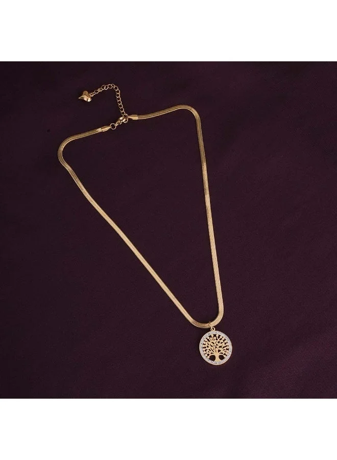 Palmonas  PALMONAS 18k Gold Tone Plated Tree of Life Necklace\n for Women for Women | Best Price UAE