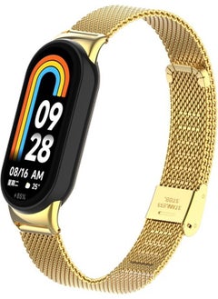 Techmaster Xiaomi Mi Band 8 Mi Band 9 Compatible Stainless Steel Metal Mesh Buckle Strap  - Image 1