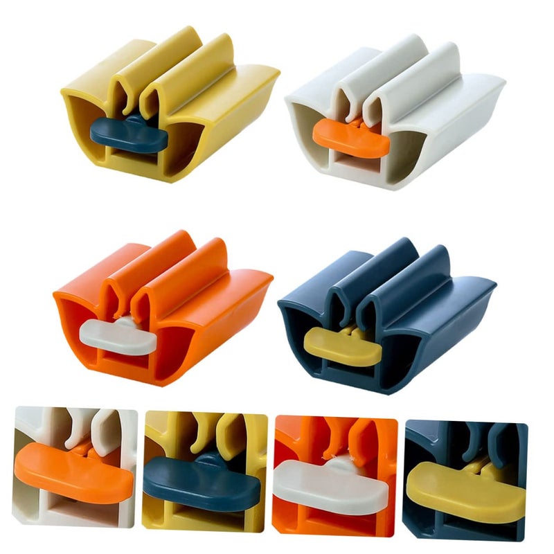 4Pcs Toothpaste Dispenser Rolling Tube Squeezer Stand Holder Set For Home Bathroom - Image 4
