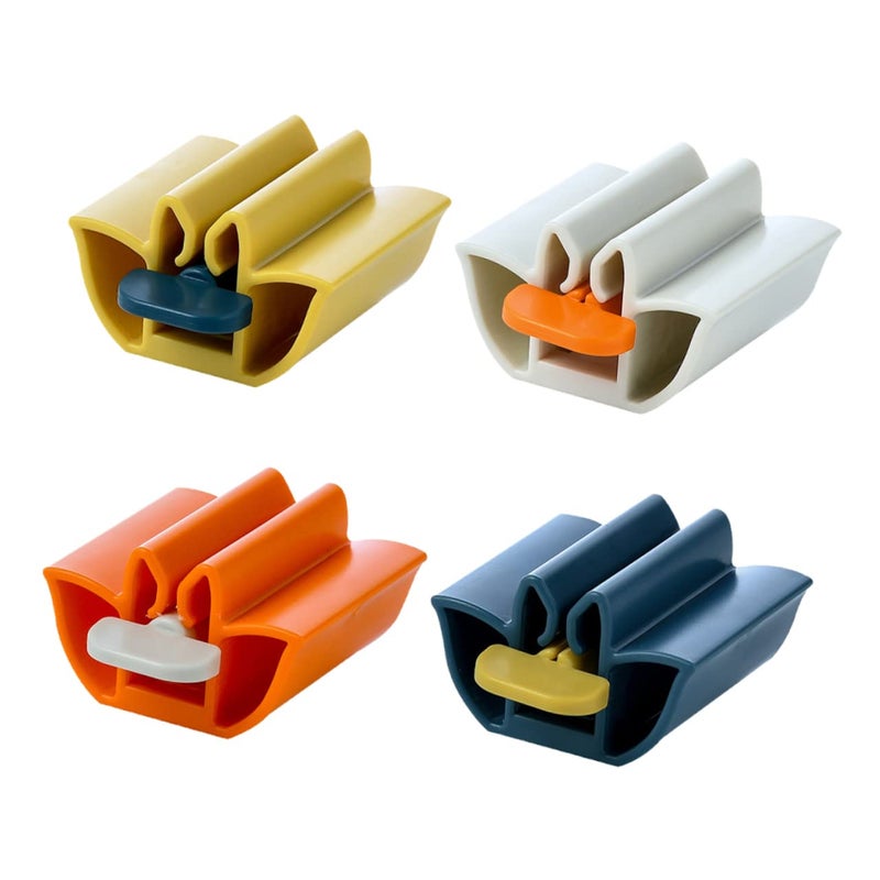 4Pcs Toothpaste Dispenser Rolling Tube Squeezer Stand Holder Set For Home Bathroom - Image 2