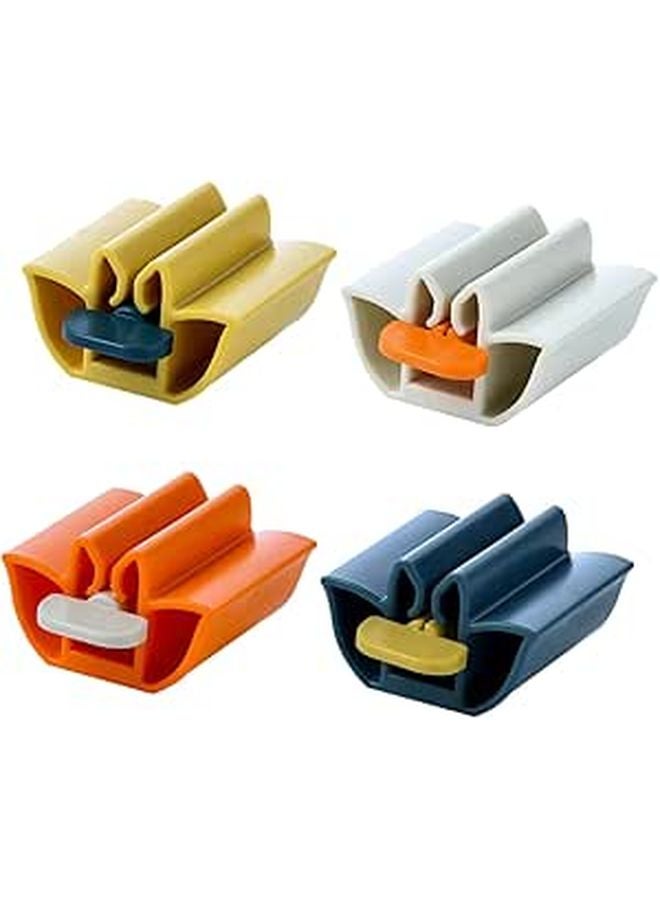 4Pcs Toothpaste Dispenser Rolling Tube Squeezer Stand Holder Set For Home Bathroom - Image 1