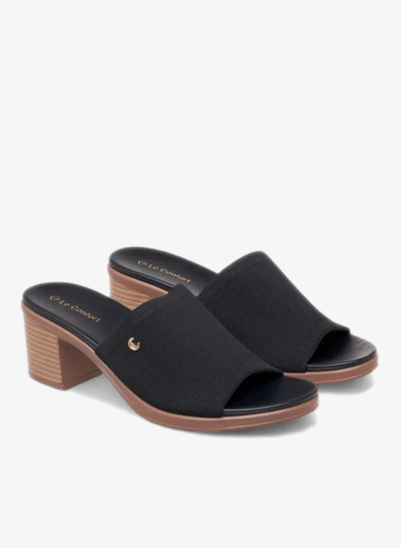 Le Confort Women Textured Slip-On Sandals with Block Heels