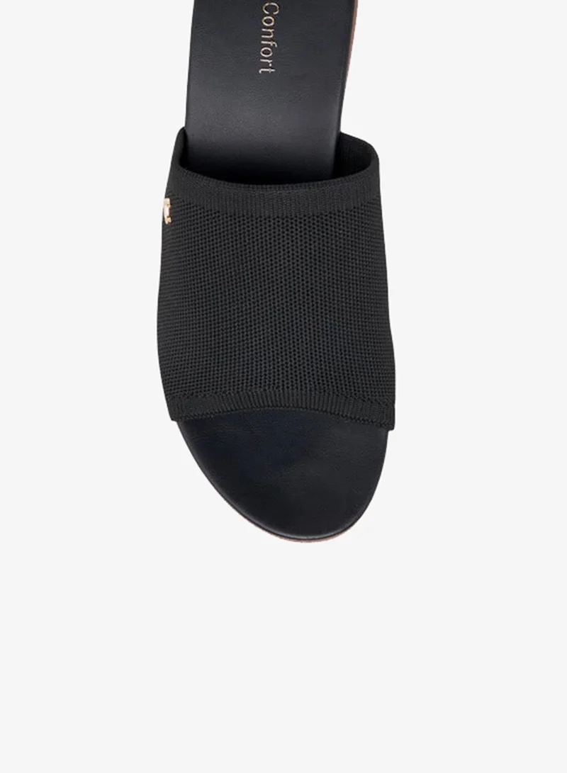 Le Confort Women Textured Slip-On Sandals with Block Heels