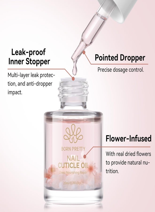 BORN PRETTY Cuticle Oil for Nails 20ML Cuticle Nail Oil Infused with Flower - Image 4