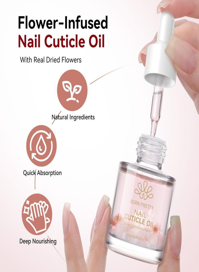 BORN PRETTY Cuticle Oil for Nails 20ML Cuticle Nail Oil Infused with Flower - Image 5