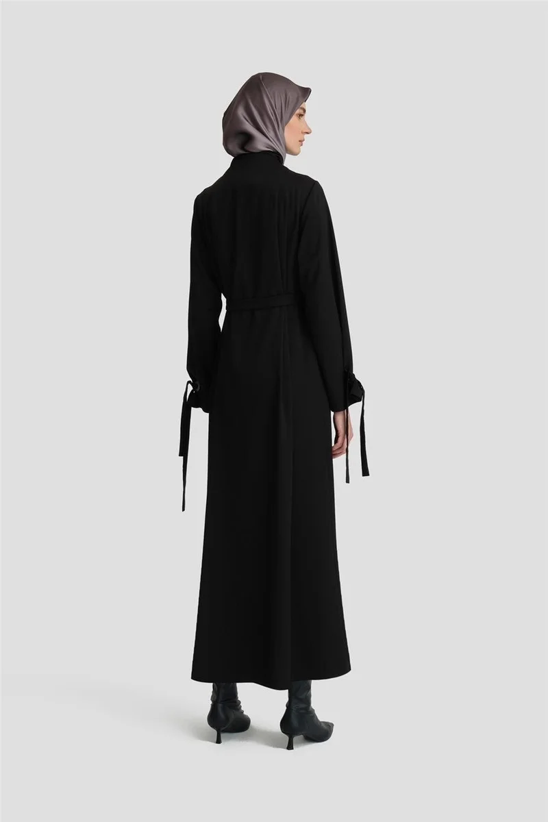 ARMINE Ribbon Detailed Abaya 24K8901 Black
