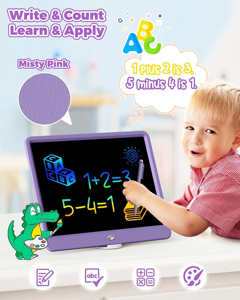 LCD Writing Tablet with Anti-Lost Stylus (Purple, 12 inch) - Image 3