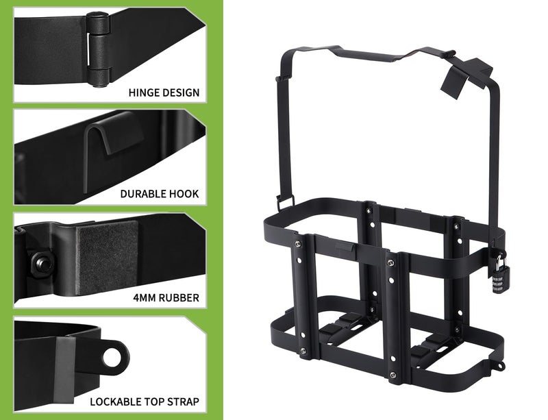SPARKWHIZ Jerry Can Mount with Combination Lock, Jerry Fuel Can Holder Heavy Duty for 5 Gallon 20L - Image 3