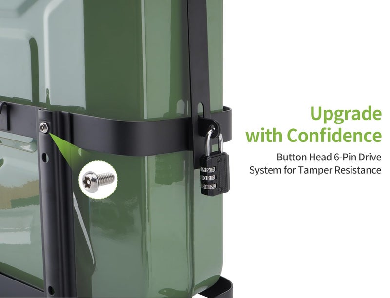 SPARKWHIZ Jerry Can Mount with Combination Lock, Jerry Fuel Can Holder Heavy Duty for 5 Gallon 20L - Image 4