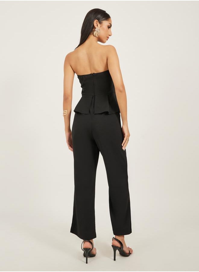 Styli Bandeau Neck Wide Leg Jumpsuit  - Image 5