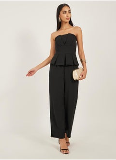 Styli Bandeau Neck Wide Leg Jumpsuit  - Image 3