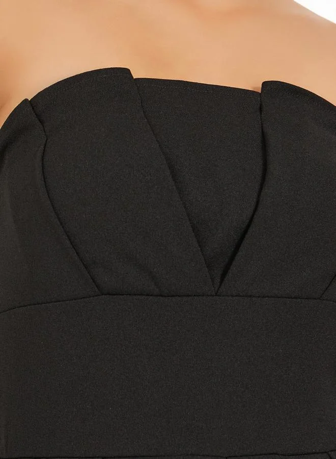 Styli Bandeau Neck Wide Leg Jumpsuit