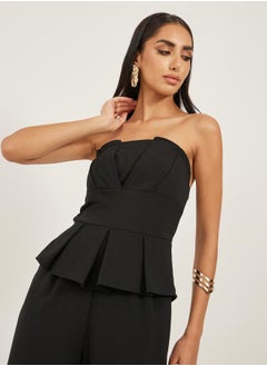 Styli Bandeau Neck Wide Leg Jumpsuit  - Image 2
