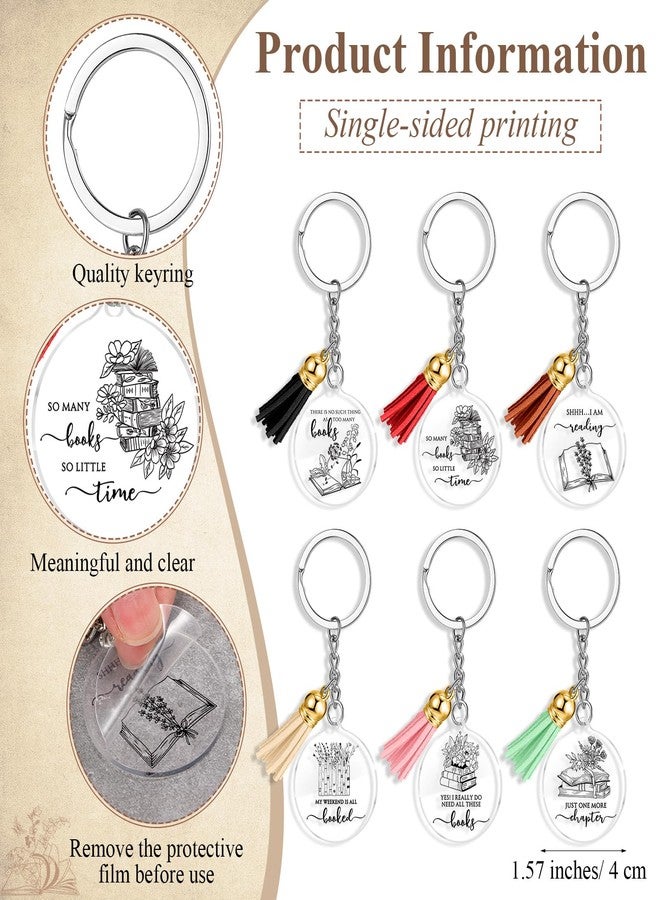 سوريو مجموعة Sureio المكونة من 12 مجموعة هدايا لمحبي الكتب، سلاسل مفاتيح لمحبي الكتب، هدايا بالجملة لنادي الكتاب مع بطاقات مزينة بشرابات، إكسسوارات للقراءة، هدايا حفلات عيد الميلاد، محب للكتب، أمين مكتبة، معلم، نساء ورجال (نمط أنيق) - Image 2
