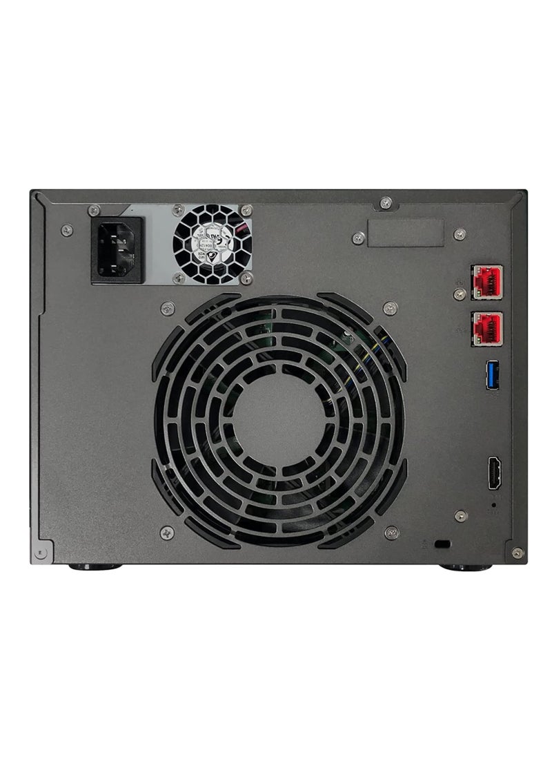 Lockerstor 6 Gen2 AS6706T - 6 Bay NAS, Quad-Core 2.0 GHz CPU, 4X M.2 NVMe Slots, Dual 2.5GbE, Upgradable to 10GbE, 8GB DDR4 RAM, Content Creation Network Attached Storage (Diskless)
