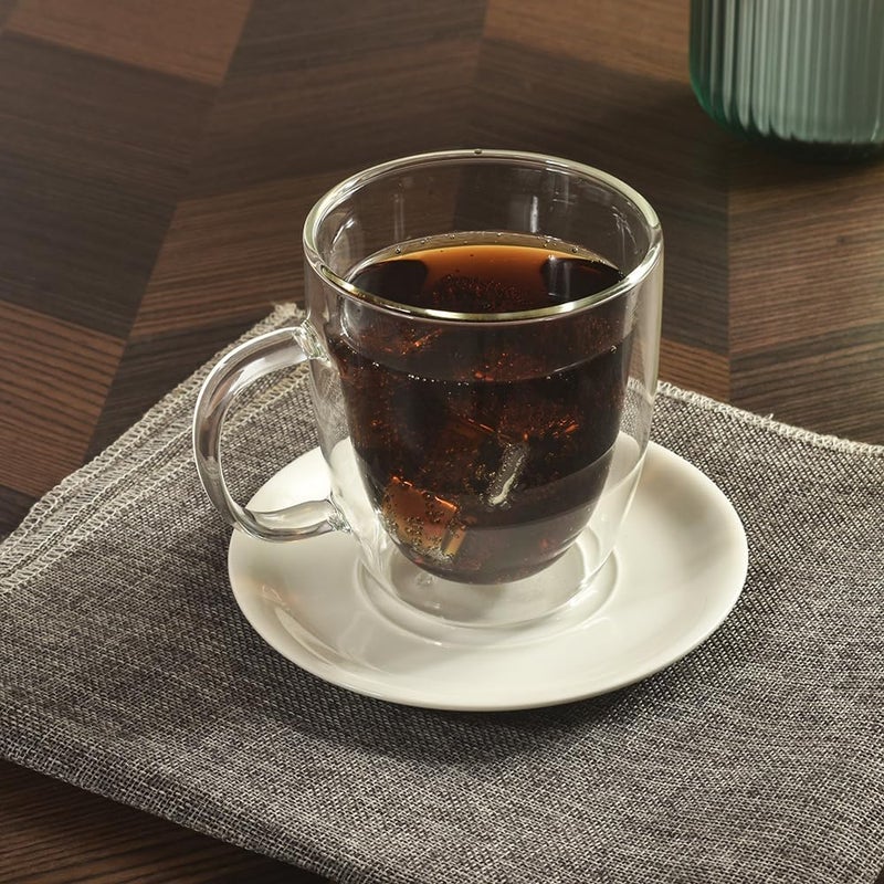 homEdge Insulated DoubleWall Glasses Mugs  125 oz Set of 2 - Image 4
