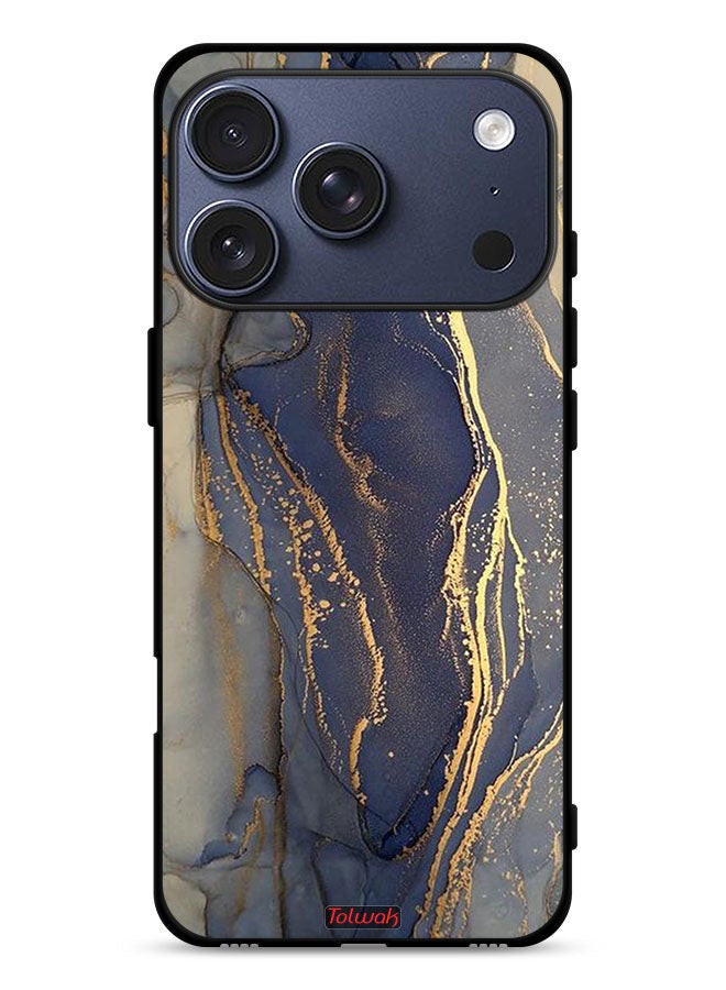 Tolwak Apple iPhone 17 Pro Protective Case Cover Gliter Marble Pattern - Image 1