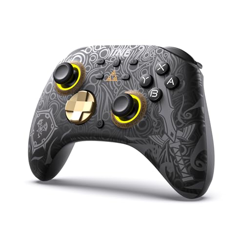 IINE Wireless Switch Controller, Switch Pro Controllers for Switch 2/ Lite/OLED/PC, Remote Gamepad with Headset Jack/RGB Light/Macro Function/Wake up/Turbo/Adjustable Rumble - Image 1