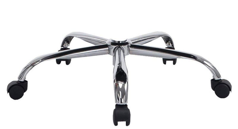 RAJCHIEF RAJCHIEF Revolving Chair Steel Chrome Spider Chair Base with Twin Caster Black Wheel 26inch  - Image 2