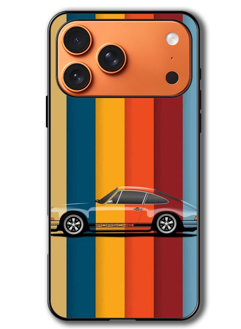 Theodor Case Compatible with Apple iPhone 17 Pro 6.3 Inch Protection Shockproof Bumper Cover Vintage Porche - Image 1