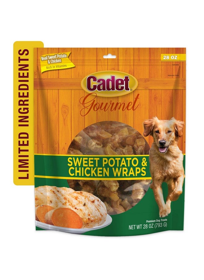 Cadet Cadet Gourmet Sweet Potato & Chicken Wraps Limited-Ingredient Dog Chews, Healthy and Natural Training Treats for Small and Large Dogs, 28 oz.  - Image 1
