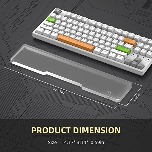 SELORSS Acrylic Keyboard Wrist Rest TENKEYLESS TKL 80 Keyboard Mechanical Keyboards Ergonomic Palm Rest for Computer KeyboardAntiSlip BaseWrist Pad for LaptopOffice HomeEasy Typing - Image 3