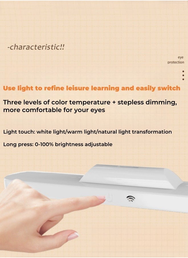 Touch Honeycomb Panel  Led Eye Protection Desk Lamp Rechargeable Night Light with 3 Color Modes USB Rechargeable Wall Shelf Closet Dormitory Bedside Kitchen Lighting - Remote Control and Touch Model