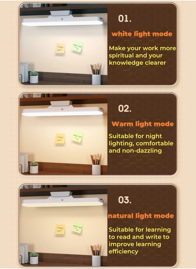 Touch Honeycomb Panel  Led Eye Protection Desk Lamp Rechargeable Night Light with 3 Color Modes USB Rechargeable Wall Shelf Closet Dormitory Bedside Kitchen Lighting - Remote Control and Touch Model