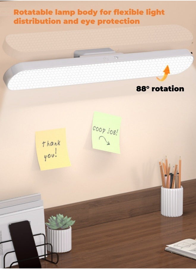 Touch Honeycomb Panel  Led Eye Protection Desk Lamp Rechargeable Night Light with 3 Color Modes USB Rechargeable Wall Shelf Closet Dormitory Bedside Kitchen Lighting - Remote Control and Touch Model