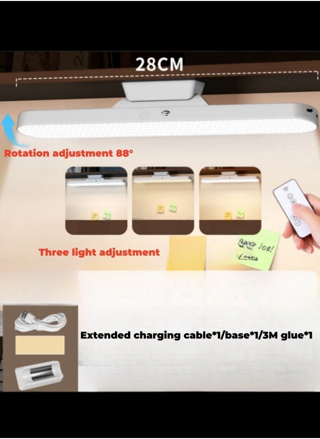 Touch Honeycomb Panel  Led Eye Protection Desk Lamp Rechargeable Night Light with 3 Color Modes USB Rechargeable Wall Shelf Closet Dormitory Bedside Kitchen Lighting - Remote Control and Touch Model