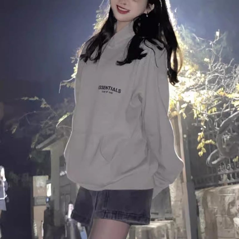 Essentials SS22 Light Oatmeal Hoodie Dark gray - Image 3