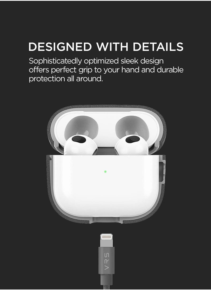 VRS Design Modern for Airpods 3 Case Cover (2021) with Leather Strap - Sandstone  - Image 2